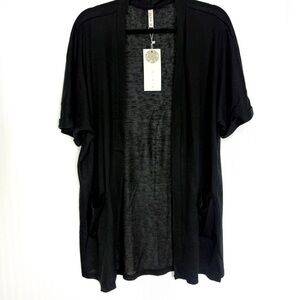 NWT Olrik Open Front Short Sleeve Cardigan Size 2X